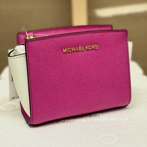 NWT Michael Kors Mini Selma Crossbody Colorblock Handbag
